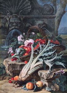 Stilleben med romersk mascherone