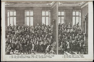 En bankett. Festival til ære for keiser Charles VI, 1712 av Christian Engelbrecht