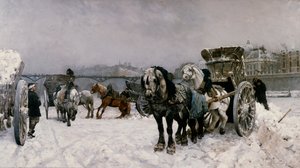Kjører snø på Seinen av Christian Eriksen Skredsvig