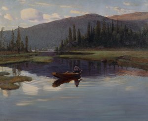Fra Jupsjoen, eller Jupsea, ca. 1905 (olje på lerret) av Christian Eriksen Skredsvig