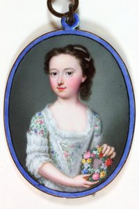 Lady Elizabeth Cavendish Bentinck, senere viscountesse Weymouth og Marchioness of Bath (emalje)