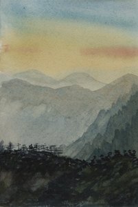 Å komme nærmere, 2015 (akvarell på papir) av Christian Furr