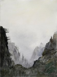 Begynner å tro, 2015 (akvarell på papir)
