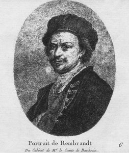 Portrett av Rembrandt - Fra kabinettet til Mr. le Comte de Baudouin, c1770