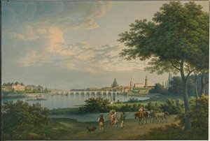 Utsikt over Dresden, 1810 av Christian Gottlieb Hammer