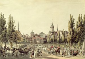 Utsikt over Leipzig fra Grimma-porten