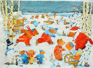 Bears on the Ice, 2009 (akvarell på papir)