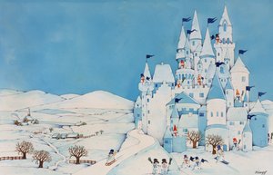Snowman Castle, 1997 (wc på papir)