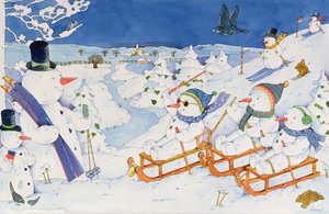 Snømenn aking av Christian Kaempf