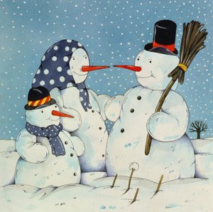 The Snowman Family, 1997 (wc på papir)