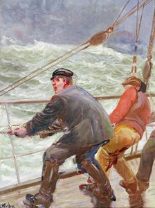 Haul windward (olje på lerret) av Christian Krohg