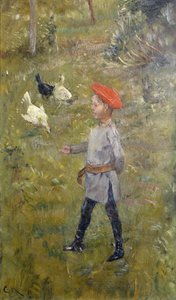 Per with the hens, Hvitsten av Christian Krohg