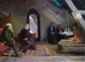 Lesing i studio av Christian Krohg