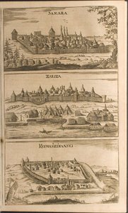 Samara, Tsaritsyn og Kozmodemyansk illustrasjon fra reiser til den store hertugen av Muscovy og