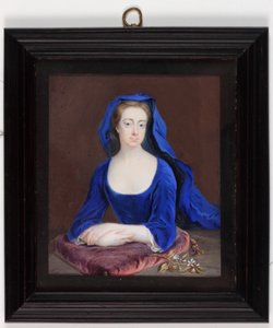 Lady Henrietta Cavendish Holles Harley (akvarell på elfenben)