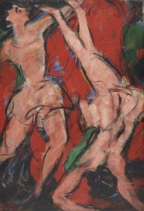 Akrobater. 1916 av Christian Rohlfs