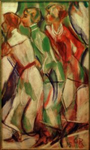 Flapper (tre jenter) av Christian Rohlfs