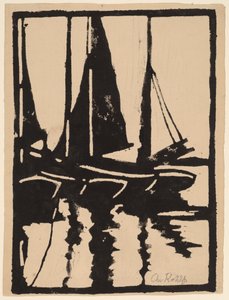 Seilbåter i havnen av Christian Rohlfs