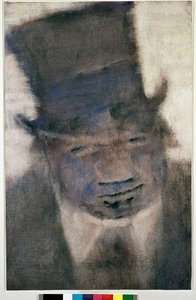 Mannen med topphatten Maleri med gouache og blyant av Christian Rohlfs av Christian Rohlfs