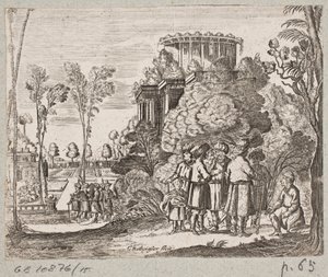 Illustrasjon til Adam Olearius, "Persisk Rosenthal av en genial poet Schich Saadi […]", Schleswig 1660