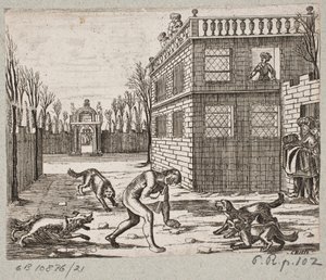 Illustrasjon til Adam Olearius, "Persisk Rosenthal av en genial poet Schich Saadi […]", Schleswig 1660 av Christian Rothgiesser