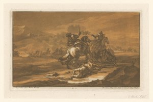 Kamp mellom ryttere i rustning Ryttere, hester og kamper (serietittel)