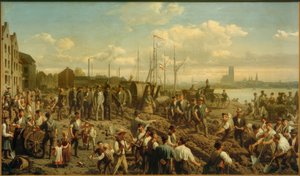 Legging av telegrafkabel i 1878 av Christian Sell