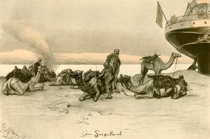 Ved Suez-kanalen, 1898. av Christian Wilhelm Allers