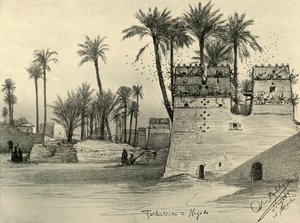 Hus i Nagada, Egypt, 1898. av Christian Wilhelm Allers