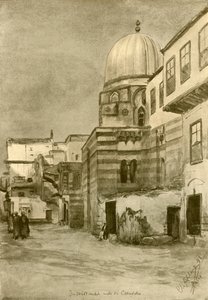 Moskeen, Kairo, Egypt, 1898. av Christian Wilhelm Allers