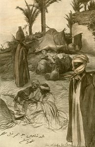 På bredden av Nilen i Kairo, 1898. av Christian Wilhelm Allers