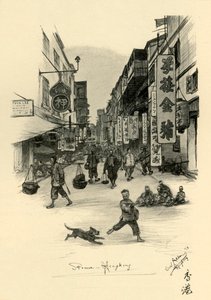 Gate i Hong Kong, 1898. av Christian Wilhelm Allers