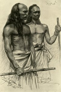Tamilske menn, Colombo, Ceylon, 1898. av Christian Wilhelm Allers