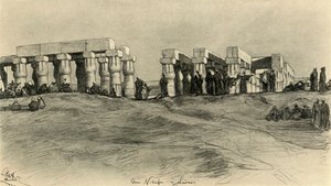 Tempelruiner, Luxor, Egypt, 1898. av Christian Wilhelm Allers