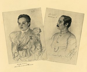 Kongen og dronningen av Siam, 1898. av Christian Wilhelm Allers
