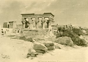Isis-tempelet og Trajans kiosk på øya Philae, Egypt, 1898.