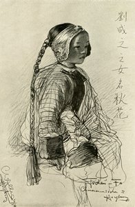Tschan-Fa - kinesisk jente, Hong Kong, 1898. av Christian Wilhelm Allers