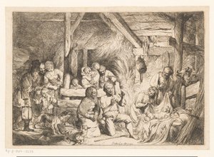 Tilbedelse av hyrdene av Christian Wilhelm Ernst Dietrich