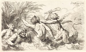 Kjempende tritoner av Christian Wilhelm Ernst Dietrich