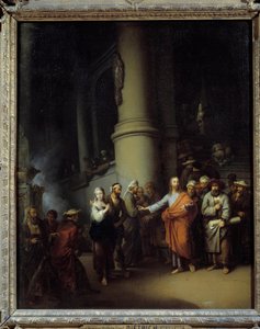 Kristus og utro kvinne. Christian Wilhelm Ernst Dietrich (1712-1774)