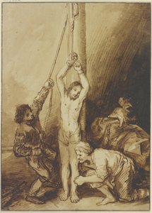 Kristus ved piskesøylen, i Rembrandts stil