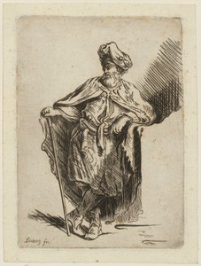 Stående orientalsk kvinne av Christian Wilhelm Ernst Dietrich