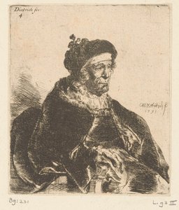 Sittende kjerring av Christian Wilhelm Ernst Dietrich