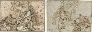 Deponeringen (recto) og (verso) av Christian Wink