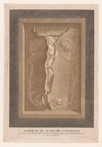 Graven til Mary Magdalene Langhans i kirken Hindelbank Tombeau de Madame Langhans (...) (tittel på objekt)