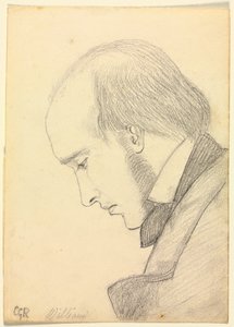 Portrett av William Michael Rossetti av Christina Georgina Rossetti