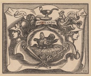 Vignett for tittelsiden til C. Peregrine, Princes of Holland and Zealand av Christoffel Jegher after Sir Peter Paul Rubens