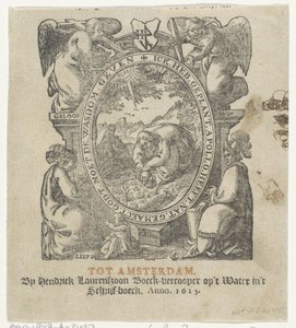 Tittelvignett med en mann som planter avlinger av Christoffel van Sichem (II) (possibly)