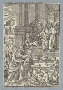 Ananias og Saffira av Christoffel van Sichem (II)