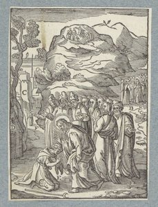 Kristus helbreder en spedalsk av Christoffel van Sichem (II)
